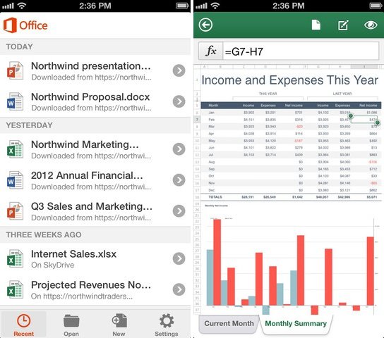 Microsoft veröffentlicht Office Mobile für iOS und Office 365 Kunden