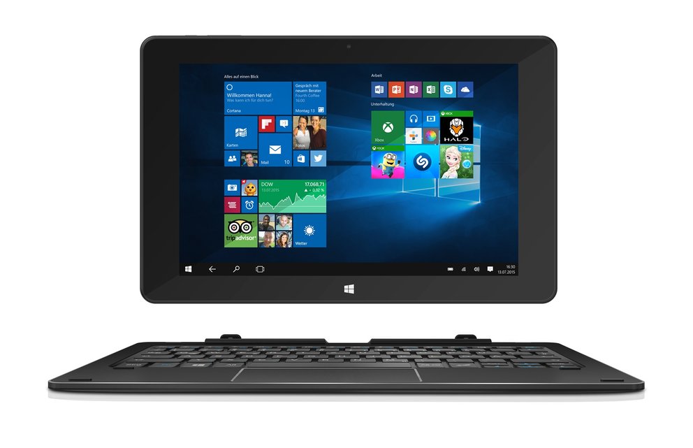 TrekStor SurfTab duo W1: 10,1 Zoll Windows 10 Tablet mit LTE, Stylus & Tastatur-Dock
