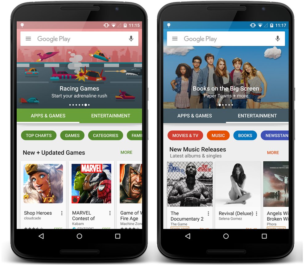 Google Play Store: Version 6 mit neuem Design