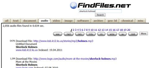 findfiles search