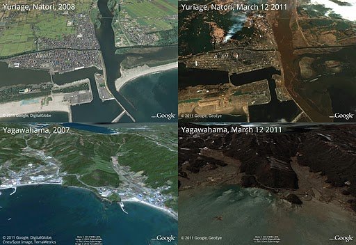 Satellitenbilder Google Earth Zeigt Die Folgen Von Tsunami Und Erdbeben In Japan