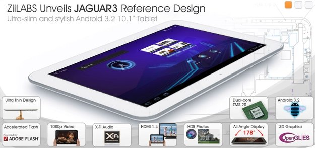 ZiiLabs Jaguar3: Das dünnste Honeycomb-Tablet